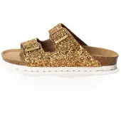 Bayton Pantolette 'Athena' guld / vit