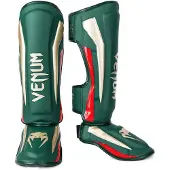 Venum Elite Shin Guards Green