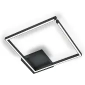 Knapstein LED taklampa Yoko-Q500, dimbar, Svart, Vardagsrum / matsal, Metall, Modern, LED-taklampa