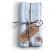 Fyrkövern Lovely Linen Misty servett 42 x 42 cm 4-pack, Stripe Sky