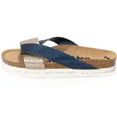 Bayton Pantolette 'Mildura' marinblå / guld