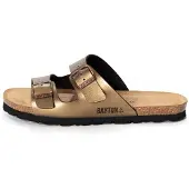 Bayton Pantolette 'Astrakan' brons / svart