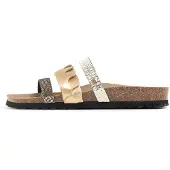 Bayton Pantolette 'Corail' guld / silver