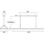Sylvania Pendellampa Areum, dimbar, Vitt / opal, Arbetsrum / kontor, Metall