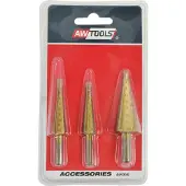 AWTOOLS Etappborr AW40997; HSS; 3-20 mm; 3 st.