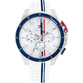 Tommy Hilfiger White Silicone Strap Chronograph Watch