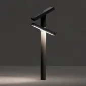 KLEWE Solcellslampa HELIOSTEPPER, Svart, Aluminium / grå / zink, Modern, Solcellslampor