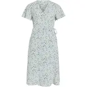 Vila Lovie Wrap Kortärmad Midi-klänning