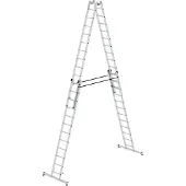 Günzburger Steigtechnik 33048 Aluminium Klappstege med trappsteg Arbetshöjd (max.): 7 m