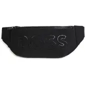 BOSS Kids' belt bag in ripstop fabric with silicone logo