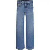 Calvin Klein Jeans - Högt stigande brett ben - Soft Blue - - 8 år (128) - Jeans