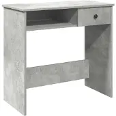 vidaXL Skrivbord betonggrå 80x40x75 cm konstruerat trä