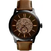 Fossil Analog klocka 'Townsman' sand / mörkbeige / brun / svart