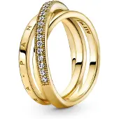Pandora Crossover Pavé Triple Band ring 169057C01-52