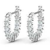 Swarovski Örhängen 'Matrix' silver / transparent