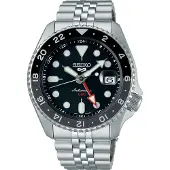Seiko Automatisk klocka - - SSK001K1 - 5 GMT - Vit färg - Unisex - Vuxen
