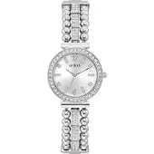 GUESS Analog klocka 'Gala' silver / transparent / vit
