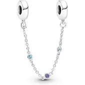 Pandora Moments Safety chain Triple Blue Stone säkerjetskedja 791688C01-05