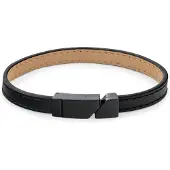 Calvin Klein Asymmetric Tag Leather Bracelet