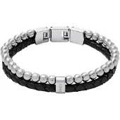 Fossil Armband svart / silver