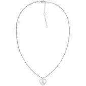 Tommy Hilfiger Stainless Steel TH Monogram Heart Necklace