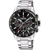 Festina Timeless Kronograf Rostfritt Stål Svart Urtavla Kvarts F20560-6 100M Herrklocka svart