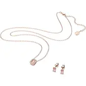 Swarovski Una Set Åttkantigt Slipat Kristall Rosa Kubisk Zirconia Halsband Damhalsband 5620548 Box (Random Color)