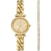 Fossil Carlie 3 hand Gold ES5387SET