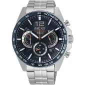 Seiko Sportklocka - - Kronograf - Rostfritt Stål - Vattentät 100m - Kvarts