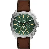 Fossil Analog klocka 'Machine' brun / grön / silver