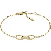 Fossil Armband guld / transparent
