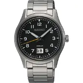 Seiko Muut Klocka - SUR569P1 - Man - Rostfritt stål - 10 bar - Svart urtavla