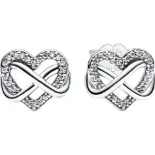 Pandora Moments Sparkling Infinity Heart örhängen 292667C01