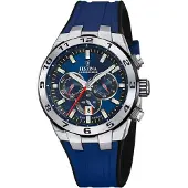 Festina Chrono Bike Gummiarmband Blå Urtavla Kvarts F20671-1 100M Herrklocka blå