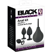 Black Velvets - analpluggsset (4 delar, svart)