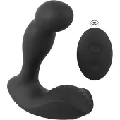 Rebel - uppladdningsbar, fjärrstyrd prostatamassagerande vibrator (svart)