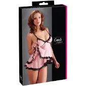 Cottelli - babydoll - spetsvolang - svart - M