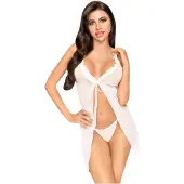 Penthouse After Sunset - babydoll och stringtrosor - transparent - vit