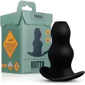 BUTTR Foxhole - ihålig analplug dildo - svart