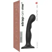 Strap-On-Me - dildo med sugkopp - böjd - svart - S