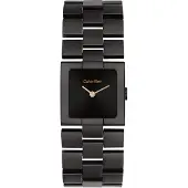 Calvin Klein Black Plated Steel Square Watch
