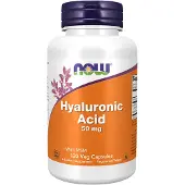 Now , Hyaluronsyra med MSM, 50 mg, 120 Veg kapslar