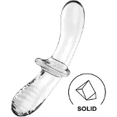 Satisfyer - dubbeldildo glas - transparent