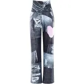 Winshape Sportbyxa 'CUL101C' grå / grå denim / rosa / vit