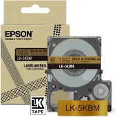 Epson LK-5KBM | svart text - metalliskt guld tejp | 18mm (original)