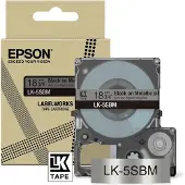 Epson LK-5SBM | svart text - metalliskt silver tejp | 18mm (original)