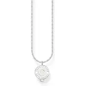 Thomas Sabo Charm Club Charmista white Charmista Coin silver halsband X2091-007-21-L45V