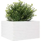 vidaXL Odlingslådor vit 80x80x46 cm massiv furu