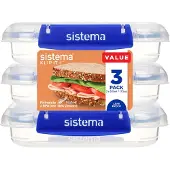 Sistema Square Klip it Plus 3-pack 520 ml
