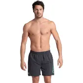 Arena Boardshorts 'Fundamentals Logo Boxer' mörkgrå / jade
